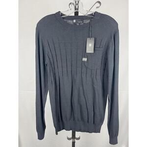 G-Star Raw Cotton Knit Sweater Pocket Black Size Small